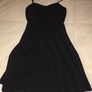 Black plain dress
